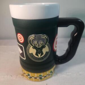 Milwaukee Bucks Themed Ceramic Coffee Mug with Handle